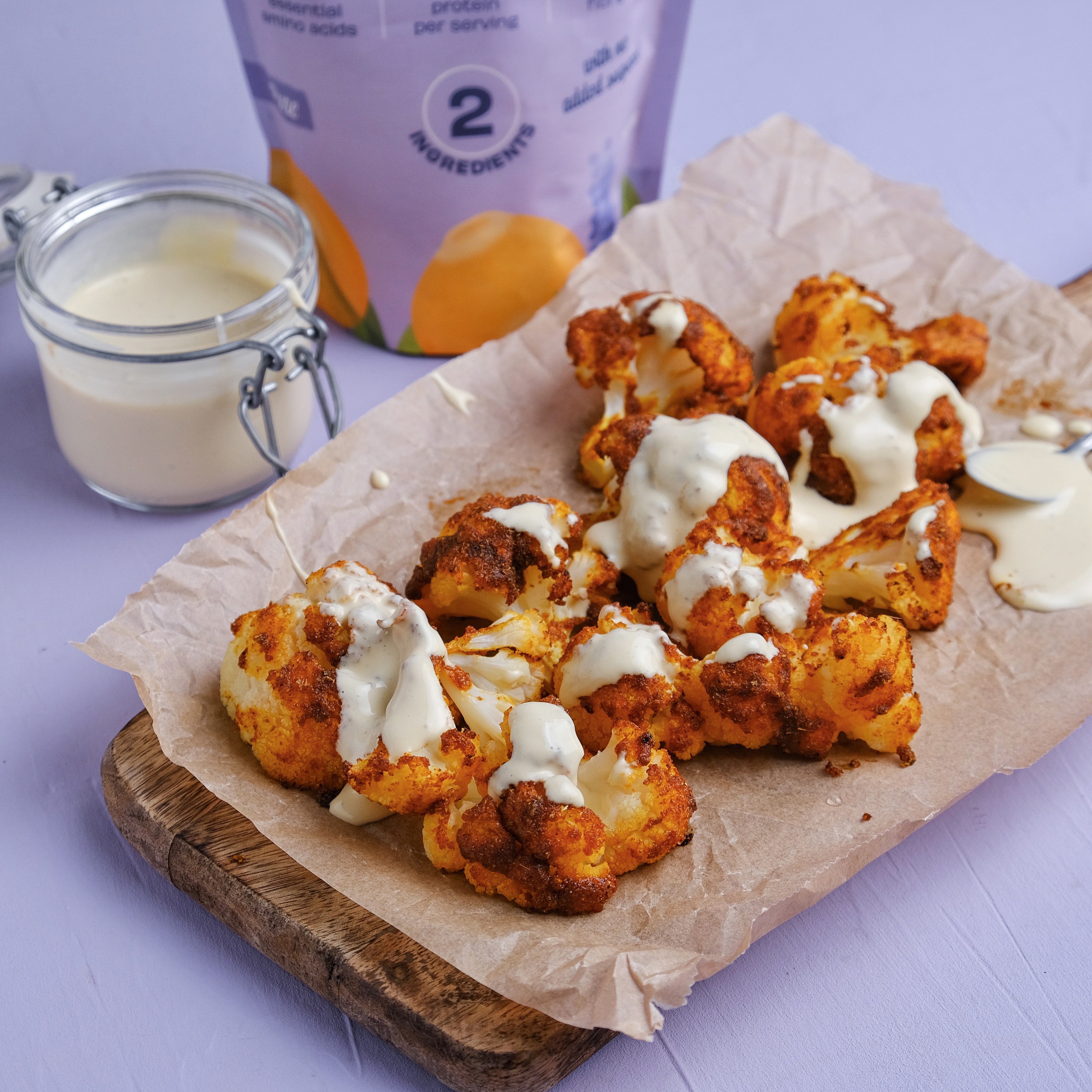 Crispy Cauliflower with Vegan Mayonnaise